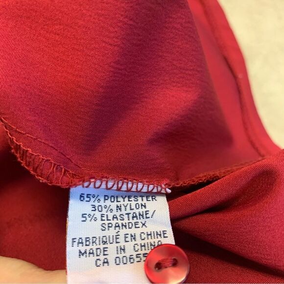 𝅺REITMANS red long sleeve button front dress shirt Sz XL - Picture 9 of 12